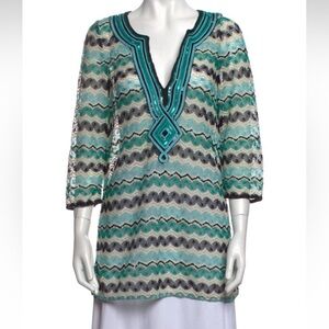 Calypso St. Barth Top/Tunic/Beach Crochet Cover-Up